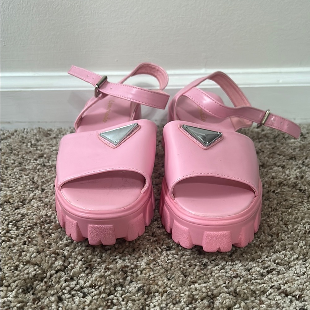 Pink Platform Sandals